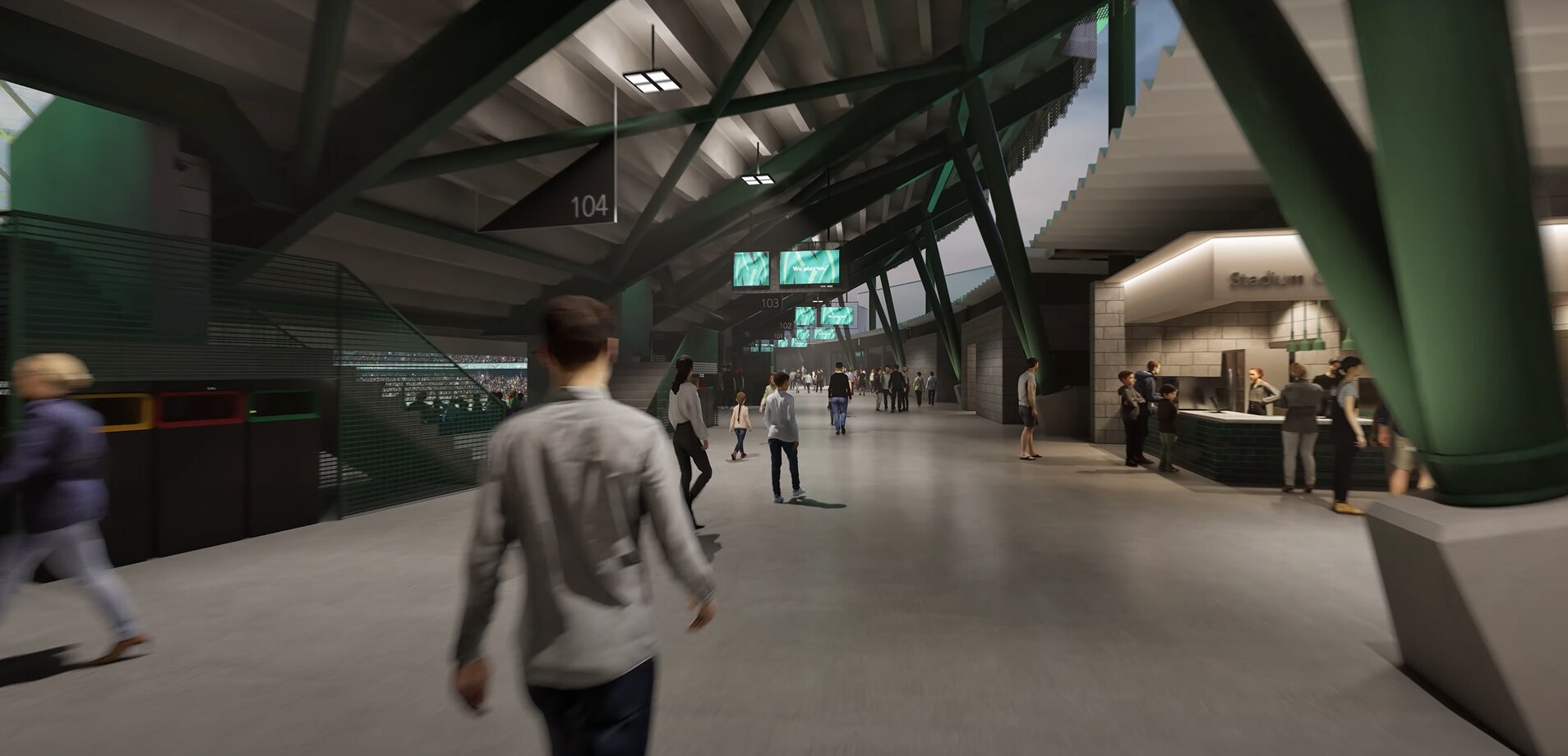 Macquarie Point render, Internal concourse 2