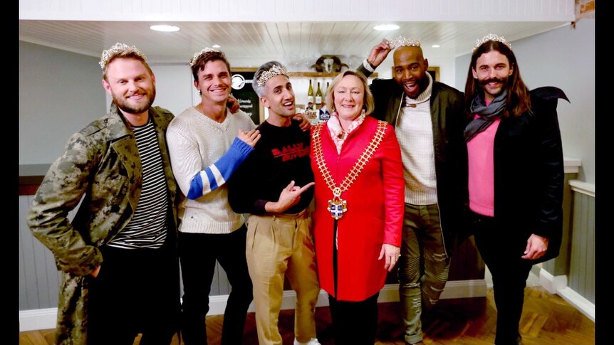 The Fab Five with the Yass Mayor Rowena Abbey