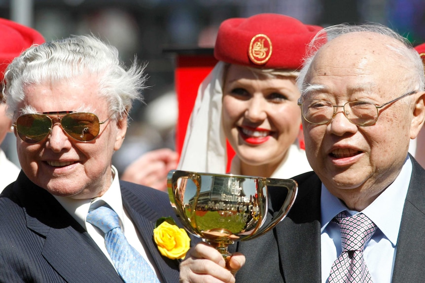 Bart Cummings and Dato Tan Chin Nam after 2008 Melbourne Cup