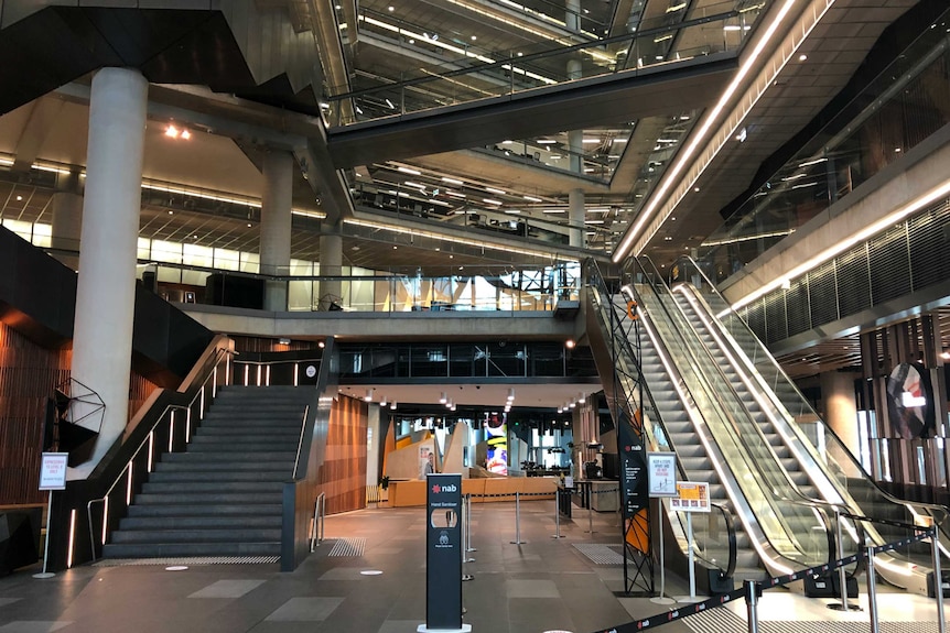 National Australia Bank Melbourne headquarters entrance.