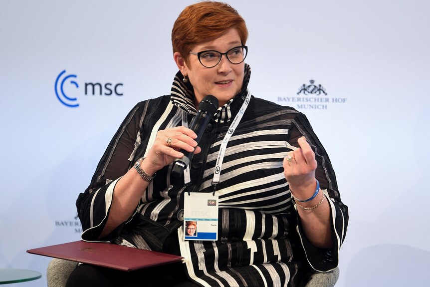 Marise Payne speaks at a conference.