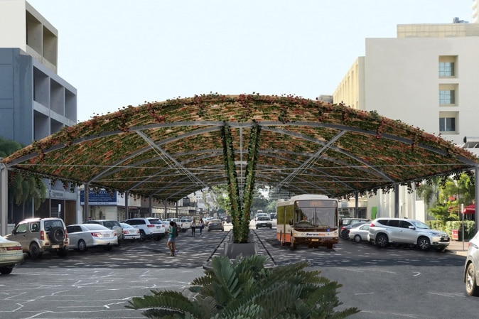 Design of a canopy structure in the Darwin CBD.