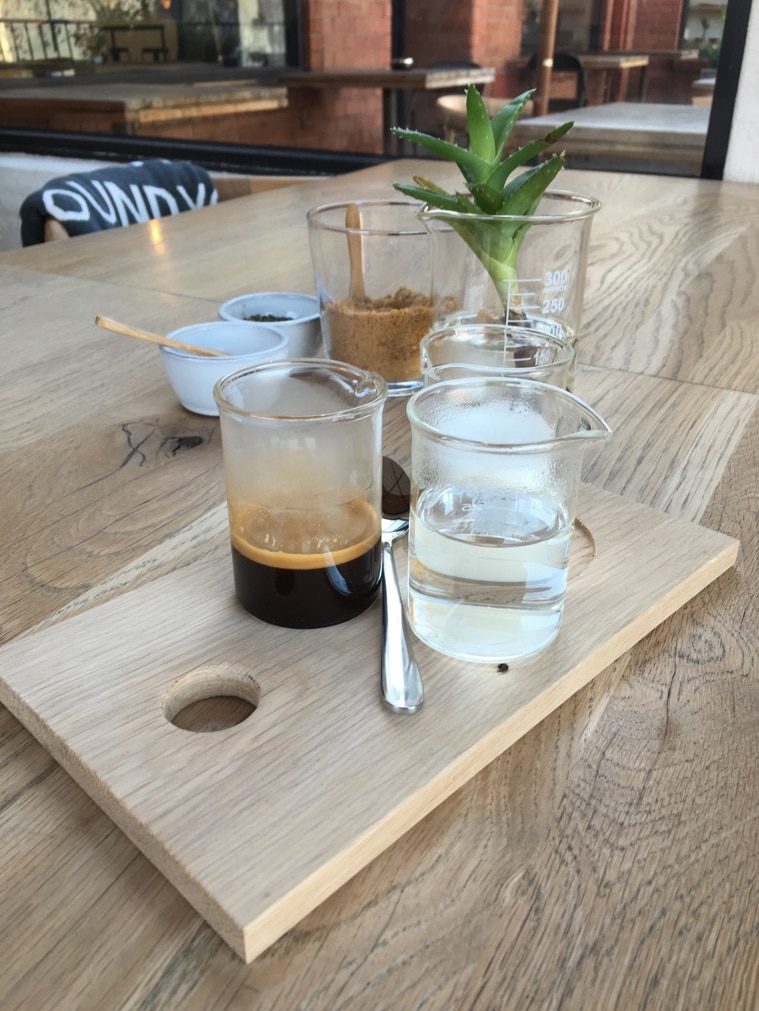 Deconstructed coffee at Abbotsford cafe