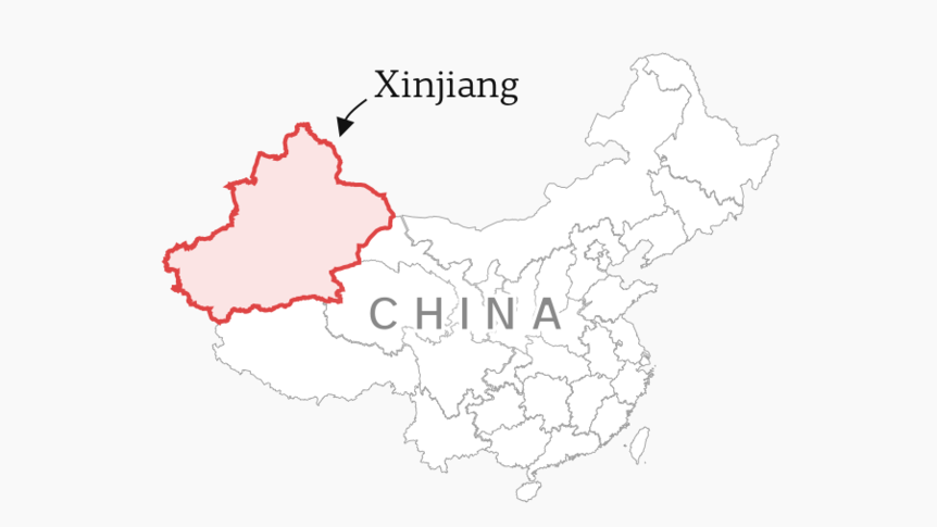 Map of Xinjiang province