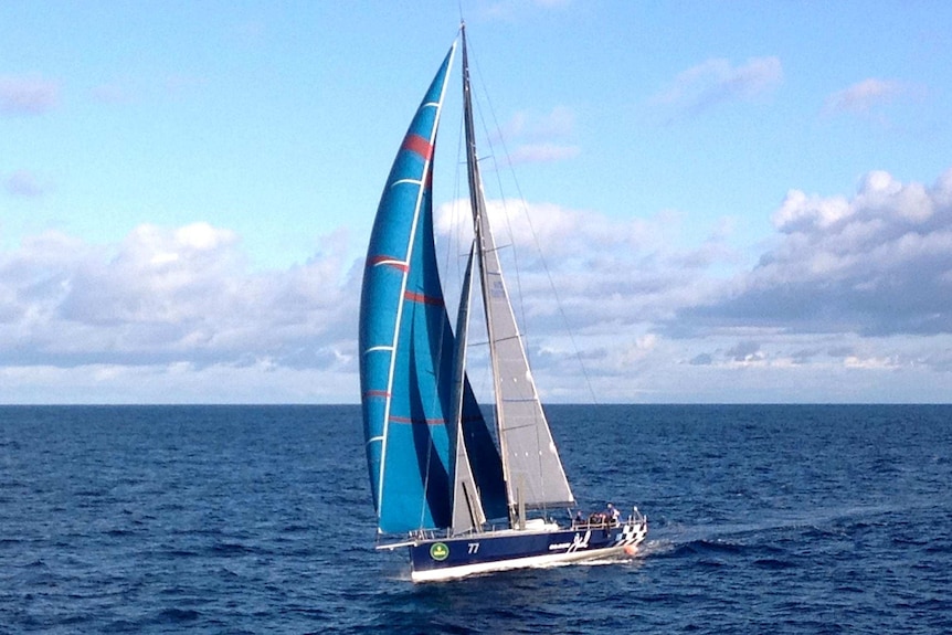 Sydney to Hobart yacht, Black Jack, races down the coast of south east Australia.