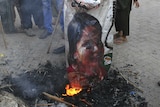 Protesters burn effigy after Pakistan blasphemy verdict