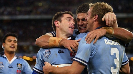 Brad Fittler celebrates