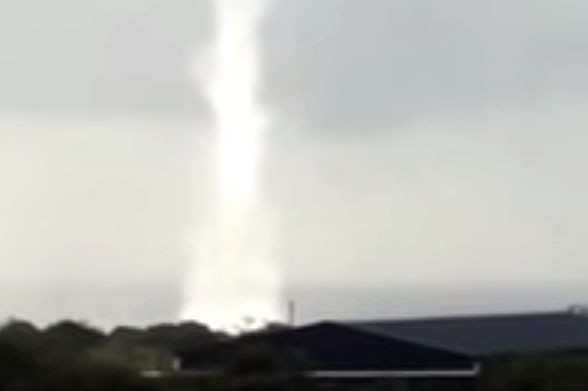 Waterspout caught on tape
