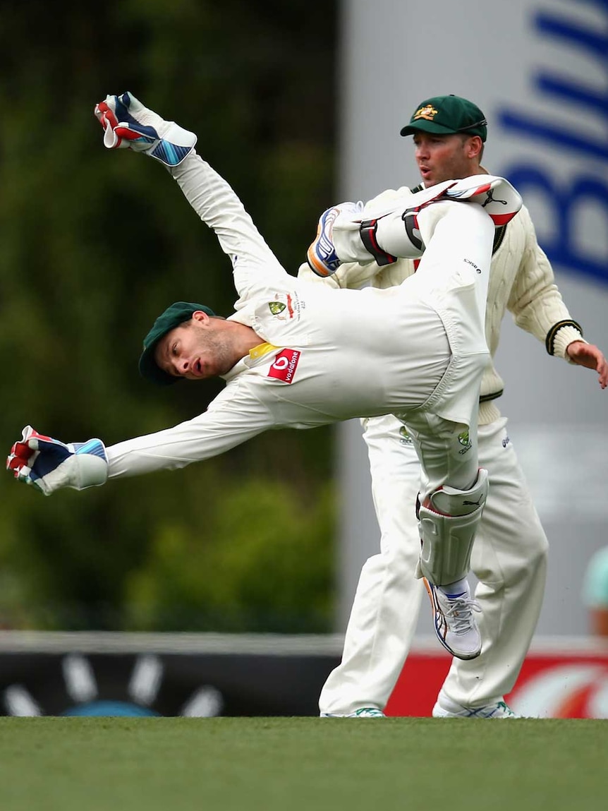 Under pressure ... Matthew Wade copped criticism over his glove work from former Test 'keeper Ian Healy.