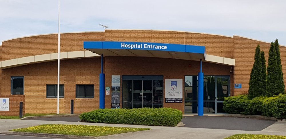 The front entrance of the urgent care centre at Colac. 
