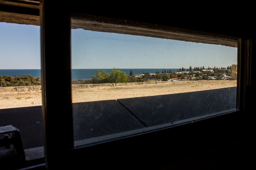 The view from the observation window at Leighton Battery