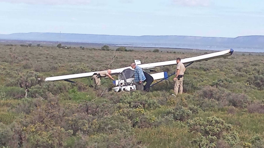A kit aircraft with two people on board crashed into a paddock at Stirling North in South Australia.