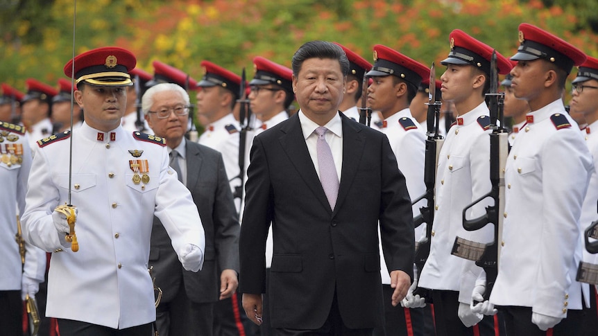 China's Xi Jinping arrives in Singapore