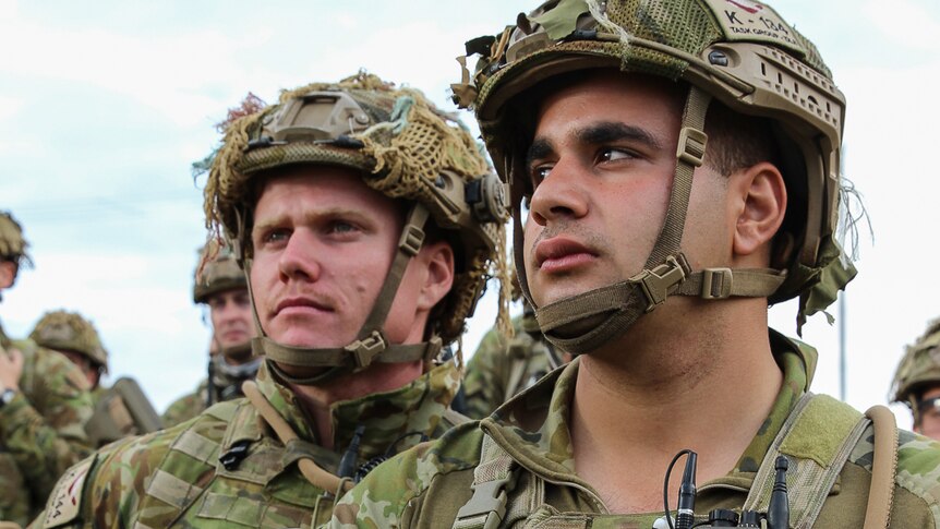 Soldiers from Adelaide's 7th Battalion, Royal Australian Regiment.