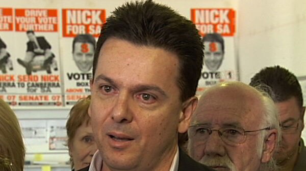 Anti-pokies independent campaigner Nick Xenophon has picked up the third Senate seat in South Australia. (File photo)