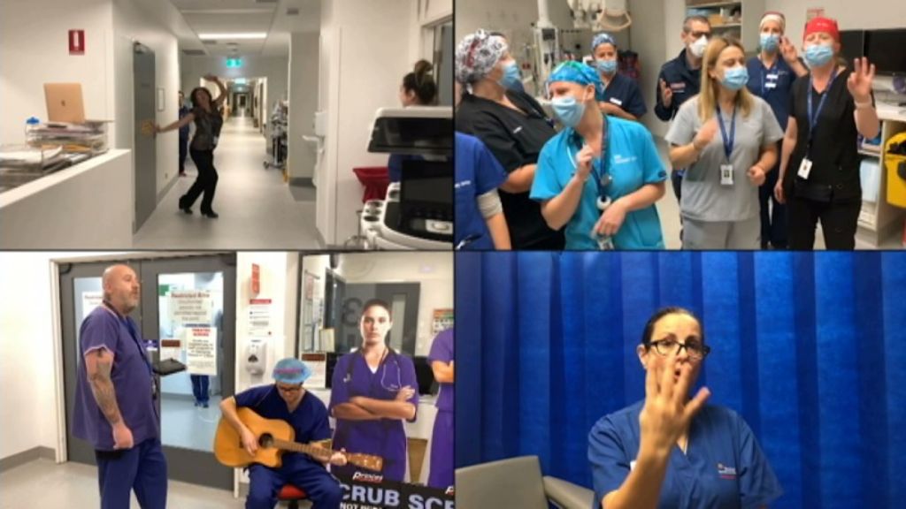 Nurses And Doctors Sing Bruno Mars Hit Count On Me Amid Coronavirus Pandemic Abc News