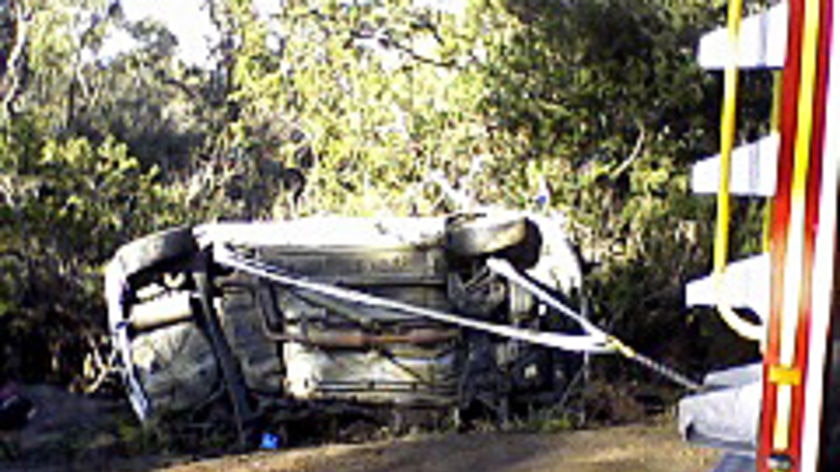 The car involved in the double fatality.