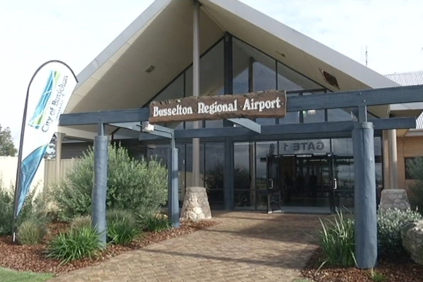 The entrance to the Busselton-Margaret River airport.