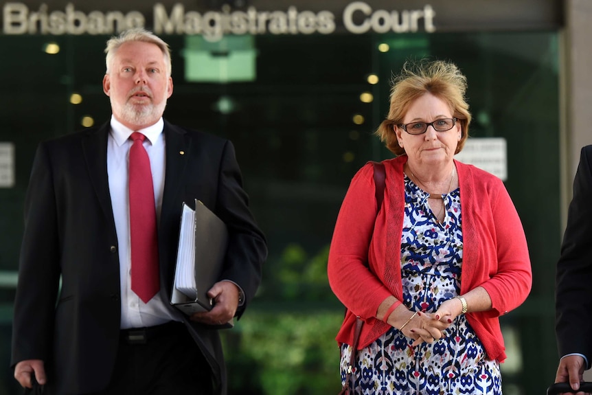 Bruce and Denise Morcombe leave the Brisbane Magistrates Court