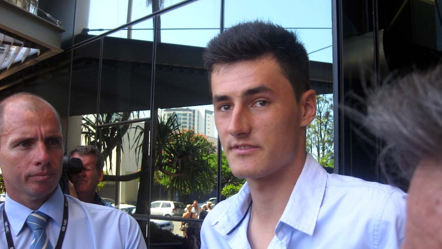 Tomic pleaded not guilty to failing to stop for police and failing to keep left while driving on Australia Day.