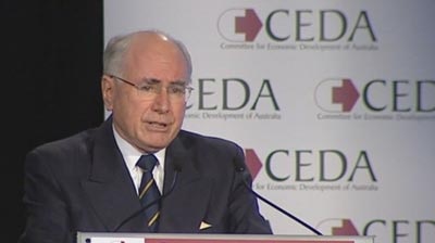 Interest rates: John Howard says they will be lower under a Coalition Government (file photo).