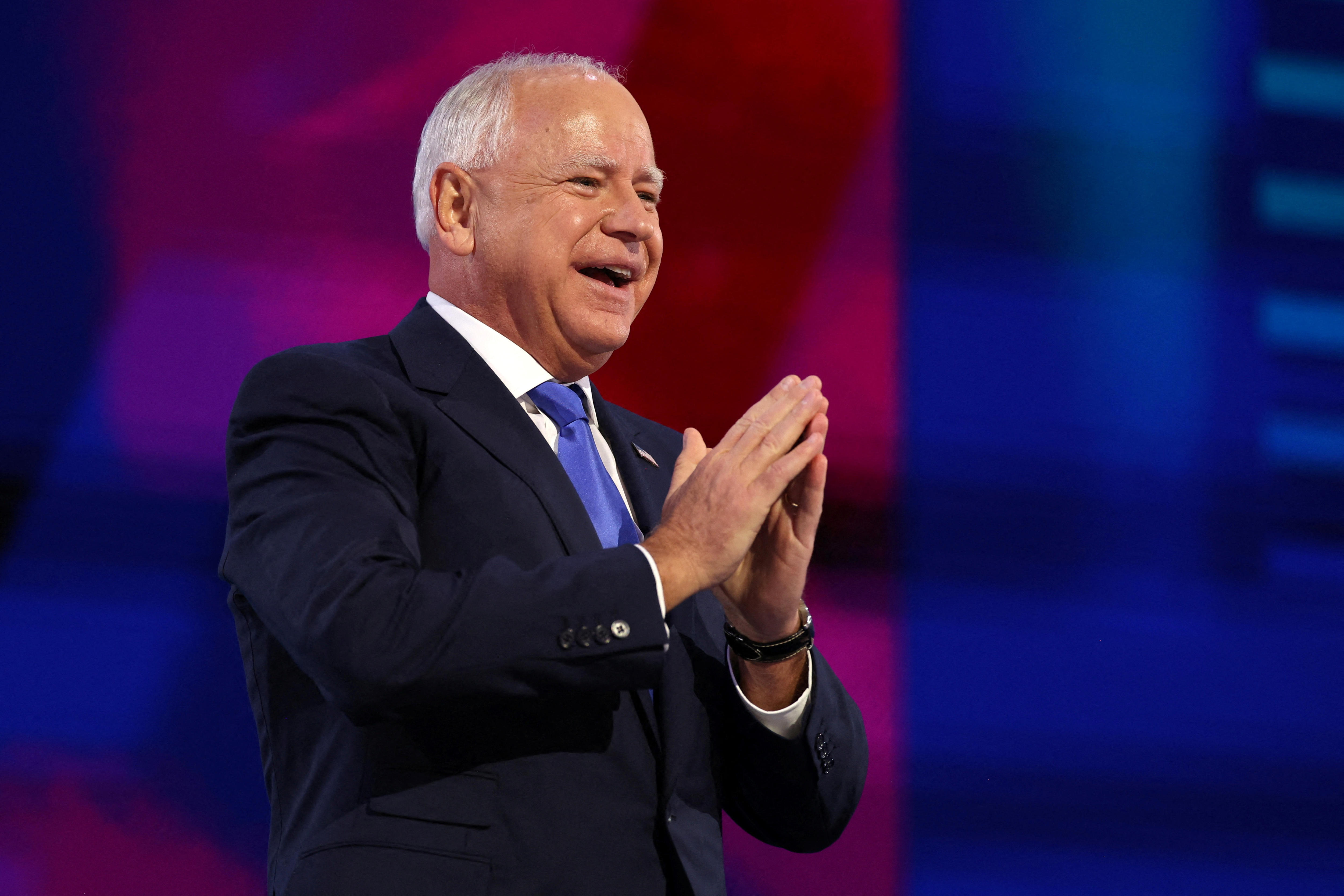 Tim Walz addresses Democratic convention - ABC listen