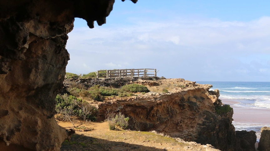 A rocky headland.