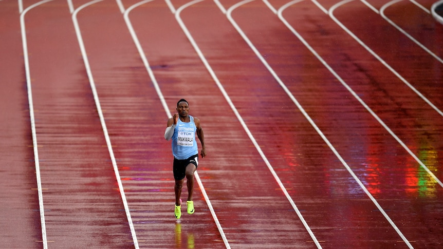 Isaac Makwala had to qualify on his own after he missed the 200m heats while organisers tried to halt a norovirus outbreak. (Photo: AP/Martin Meissner)
