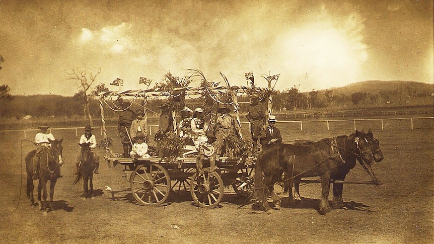 A parade float from 1915 that was once used in Laidley to recruit young men for the war effort