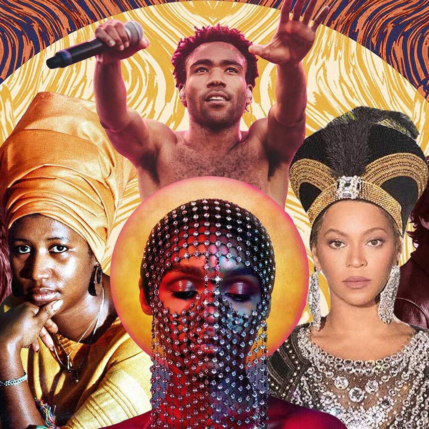A collage of artists representing the biggest moments in music for 2018