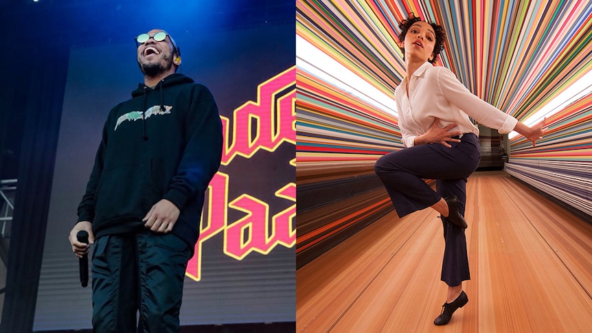 A composite of Anderson.Paak performing live at Laneway and FKA twigs starring in a new Spike Jonze short film