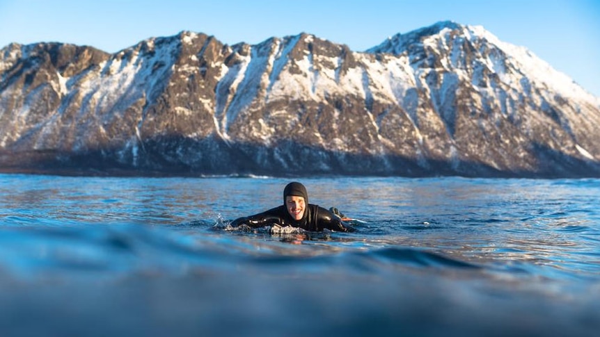 Ziggy Alberts surfing in the cold seas of Norway