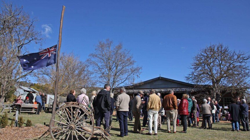 Family, friends and colleagues gathered at Mulloon Creek Natural Farms to remember Tony Coote.