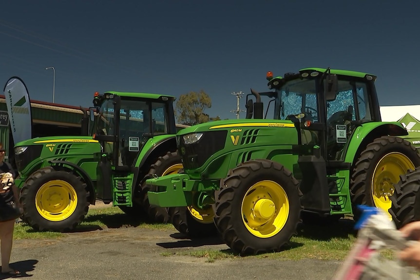 Photo of John Deere machinery.