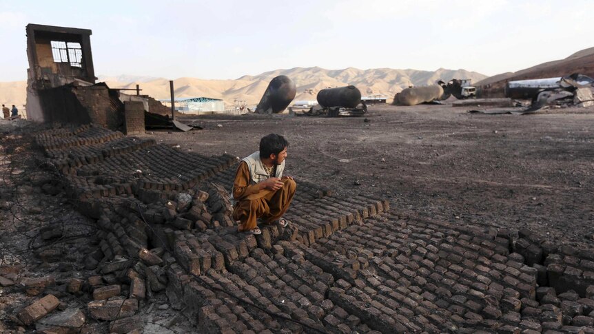 Gas explosion site in Herat