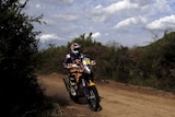 Toby Price rides during the 12th stage of the Dakar Rally