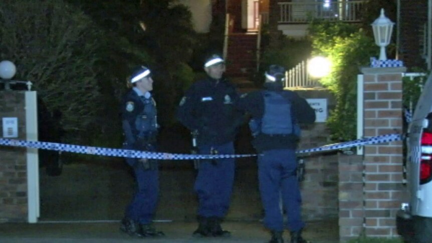 Police at the scene of a siege in Bexley