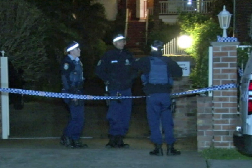 Police at the scene of a siege in Bexley