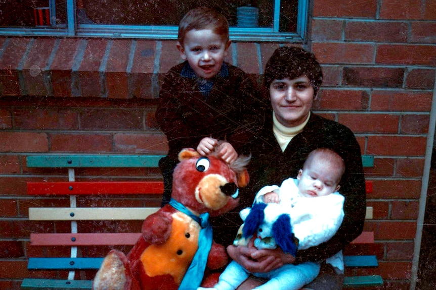Mark, Maria and Adam James in an early family photo.
