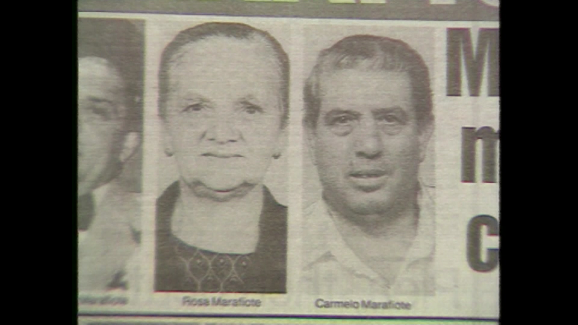 A black and white photo of a man and woman in a newspaper 