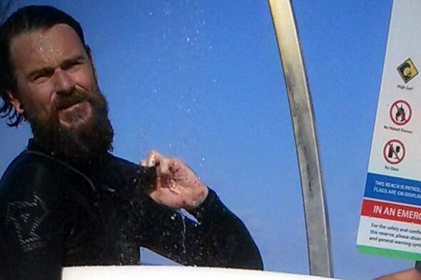 Surfer David Hilzinger who rescued boy caught in rip near Crowdy head NSW