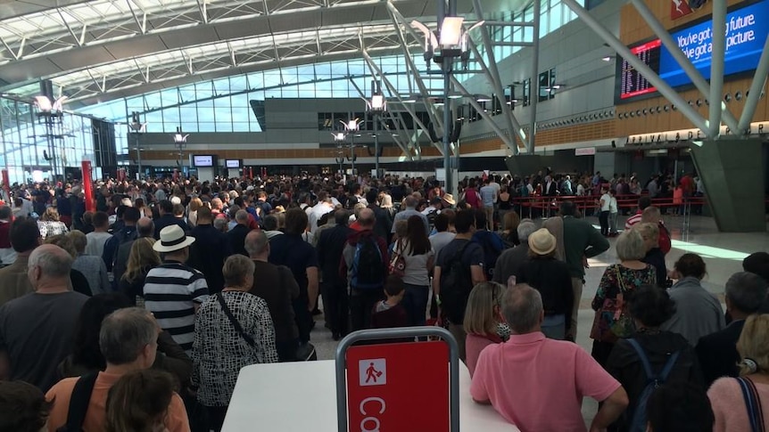 Sydney Airport passengers re-enter