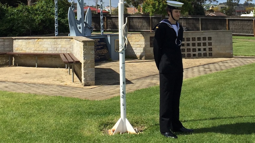 HMAS Voyager memorial in Shropshire Park in Ulverstone