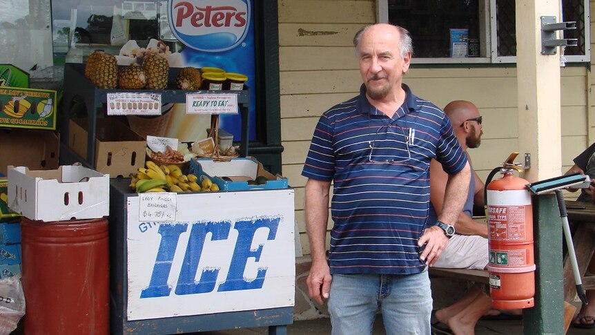 Mark Podbersek stands outside the Amamoor General Store