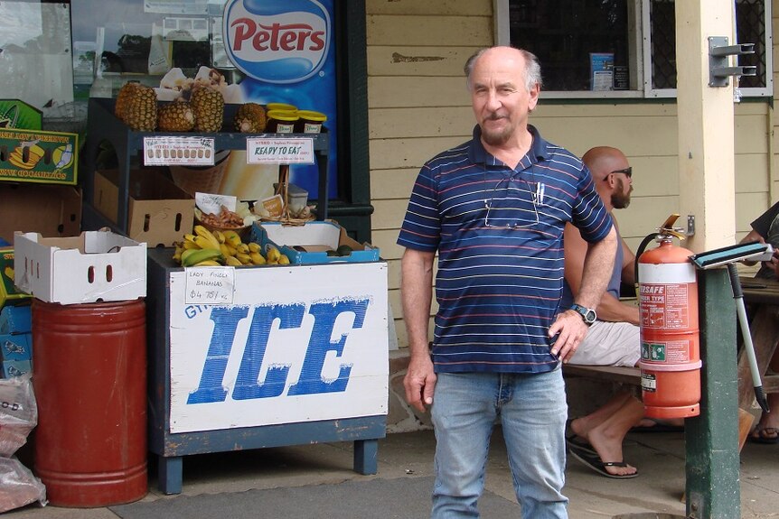 Mark Podbersek stands outside the Amamoor General Store