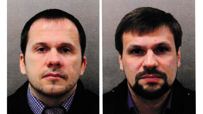 Passport-style photos of two men.