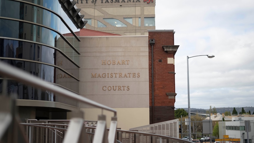 An external view of the Magistrates Court in Hobart.