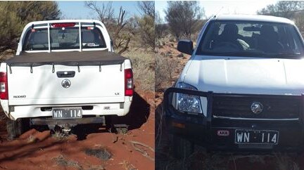 The ute, believed to belong to missing Melbourne man Dane Kowalski's, was found in remote South Australia.