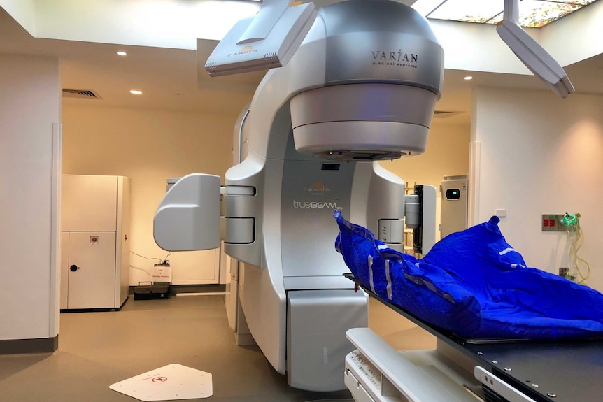 The stereotactic ablative body radiotherapy (SABR) machine at Peter MacCallum Cancer Centre.