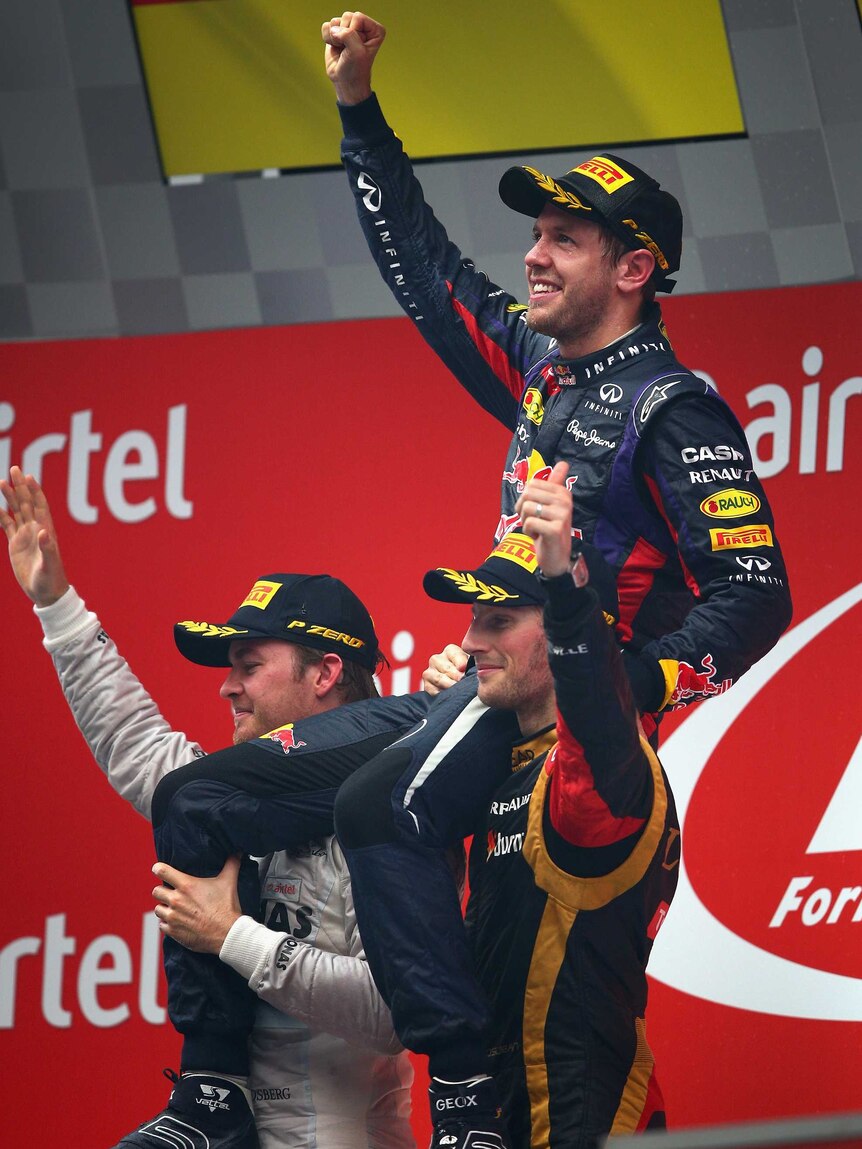 Vettel celebrates fourth consecutive world title